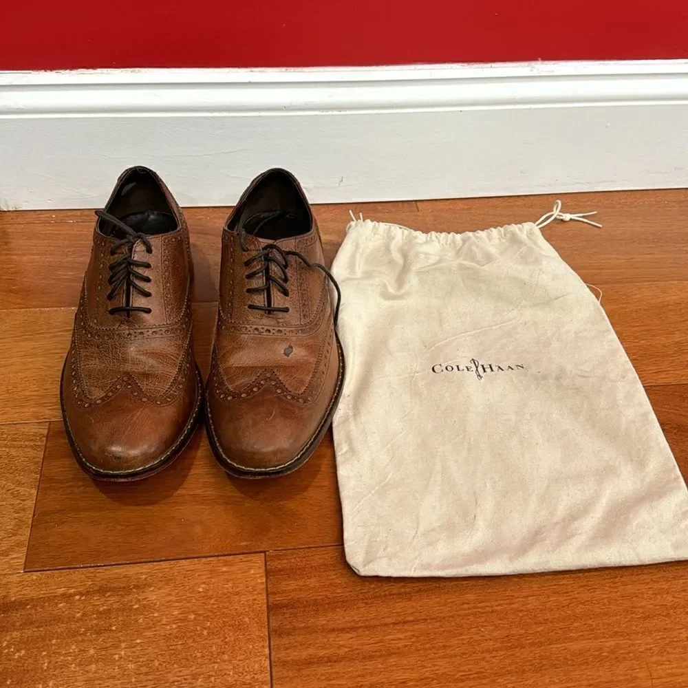 Cole Haan men's‎ brown leather Oxford size 8